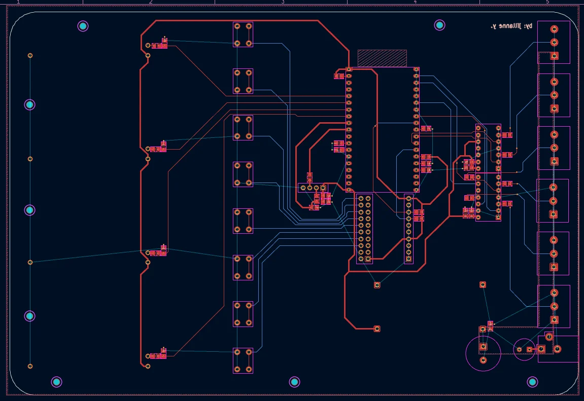 PCB placement and routing in KiCad