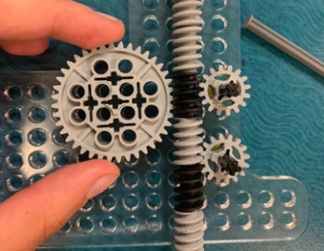 Worm drive and gear train