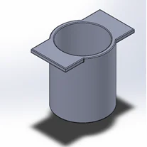 CAD of the 3D-printed icing hopper