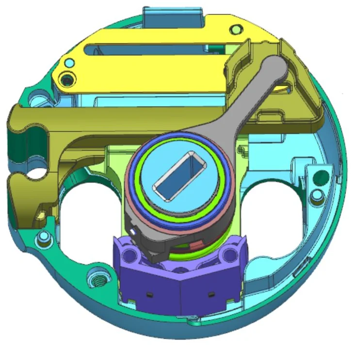 Lock mechanism, bolt retracted