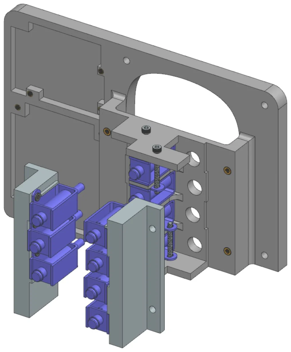 Solenoids held by their own mounting holes