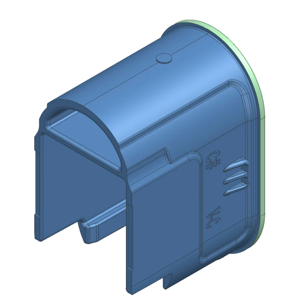 Cosmetic eyelet after DFM